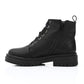 Black Stylish Zip-up Ankle Boot with Lace-up