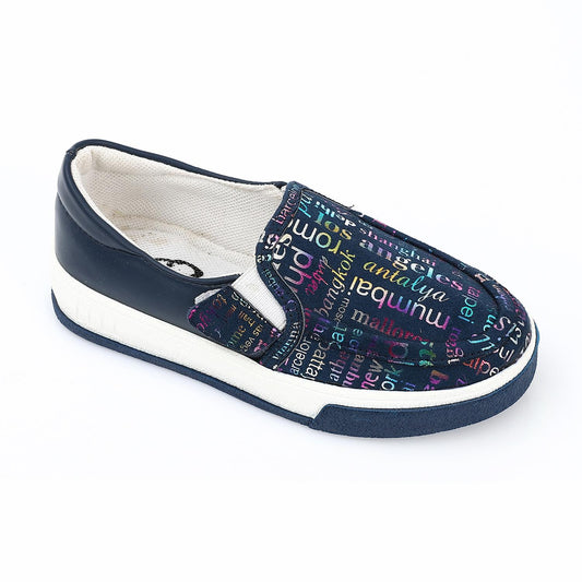 Navy Casual Slip-on Shoes for Teen Girls
