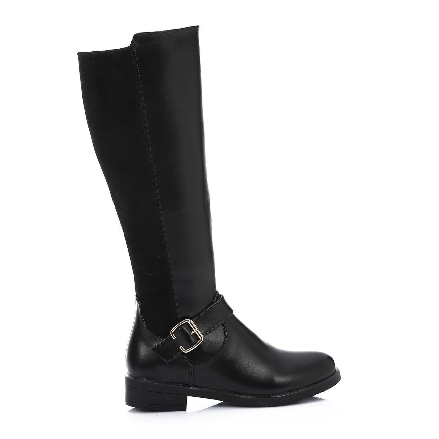 Black Back Suede Knee High Boot
