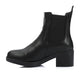 Pull-on Textured Leather Ankle Boot