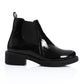 Black Verneh Ankle Boot with Side Zipper