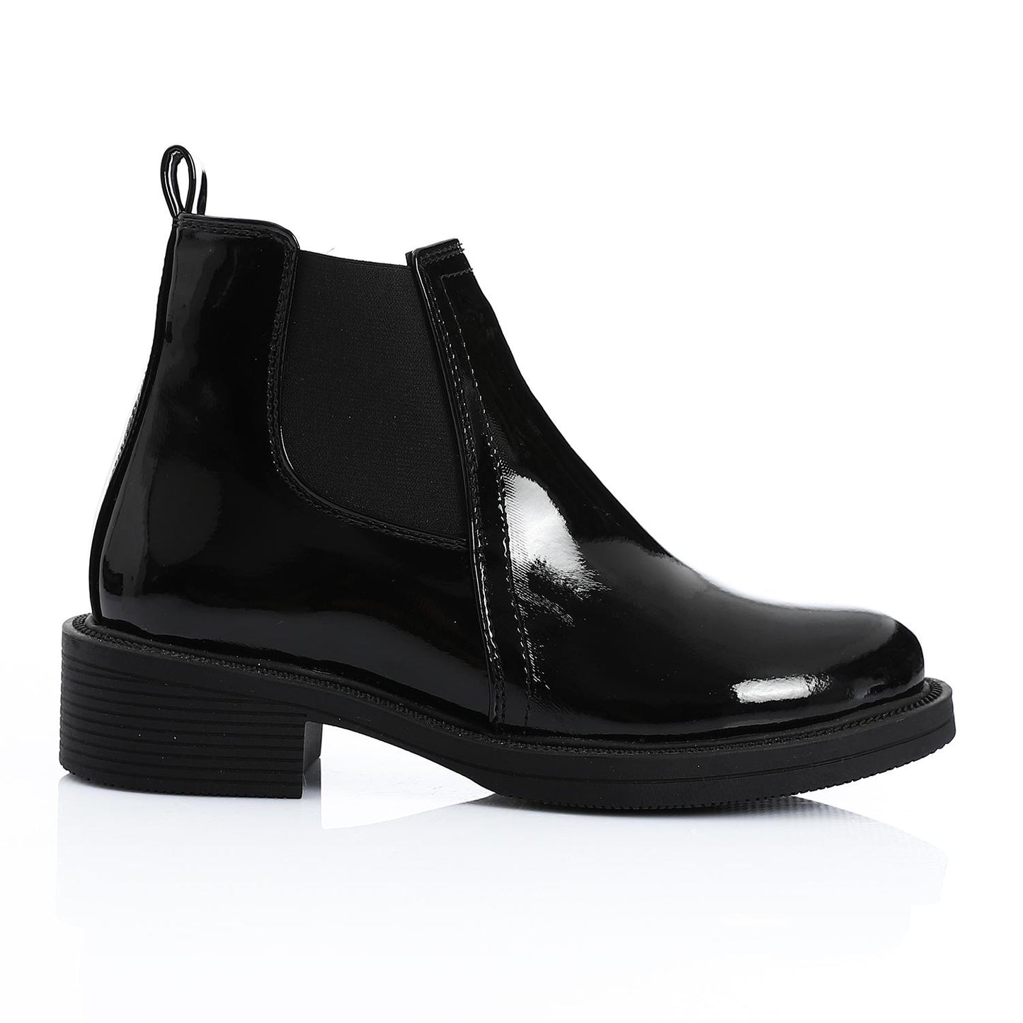 Black Verneh Ankle Boot with Side Zipper