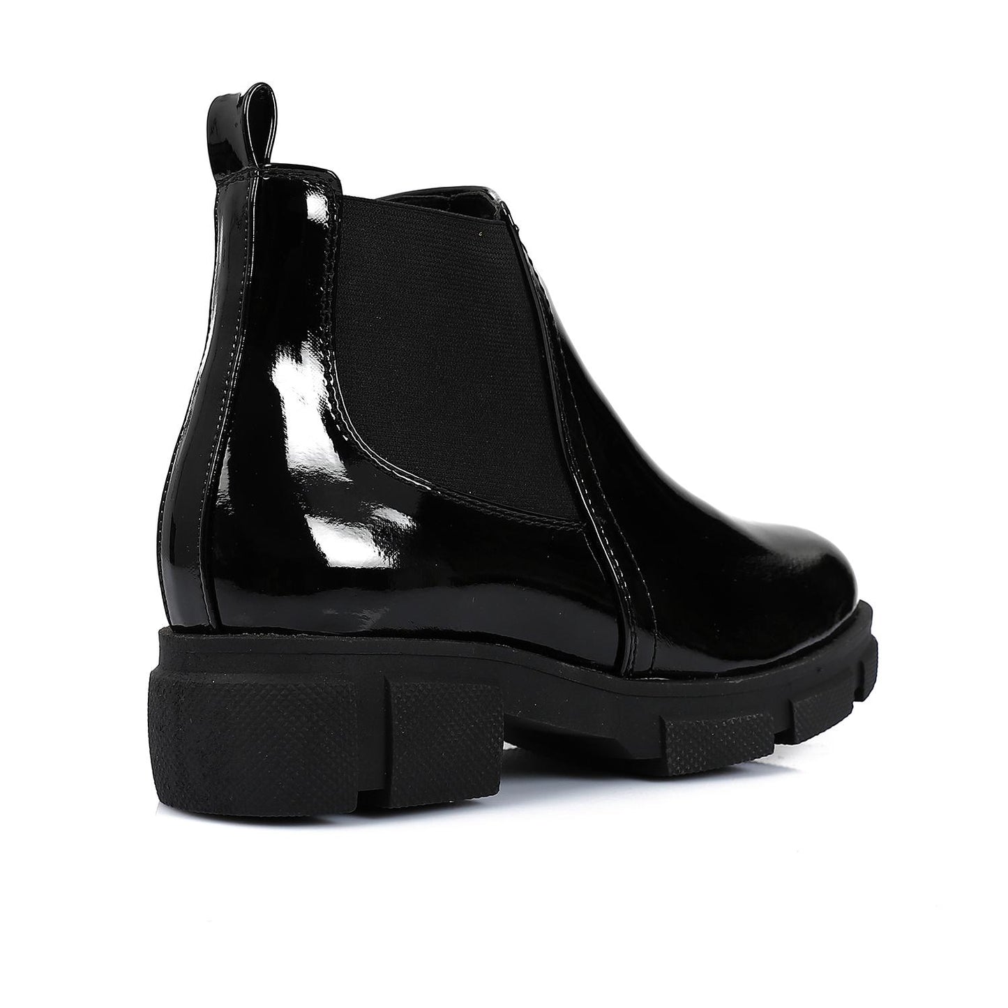 Black Chunky Heels Verneh Ankle Boot