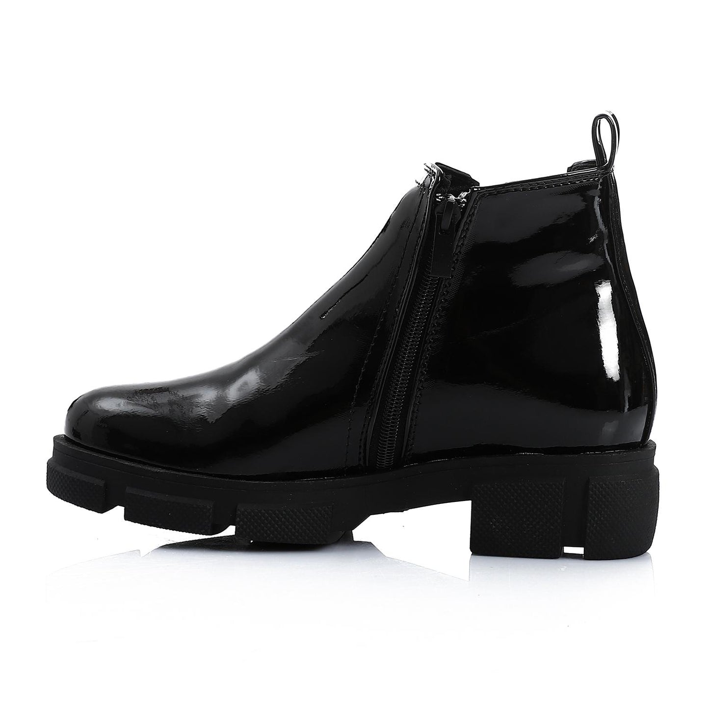 Black Chunky Heels Verneh Ankle Boot