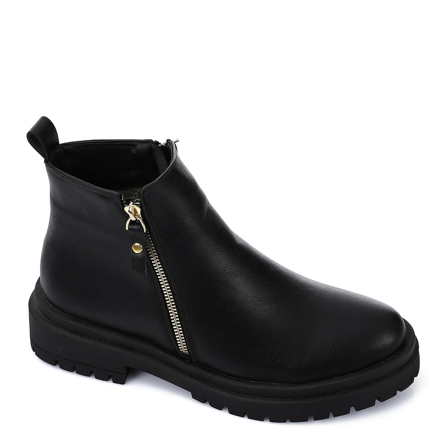 Solid Leather Ankle Boot