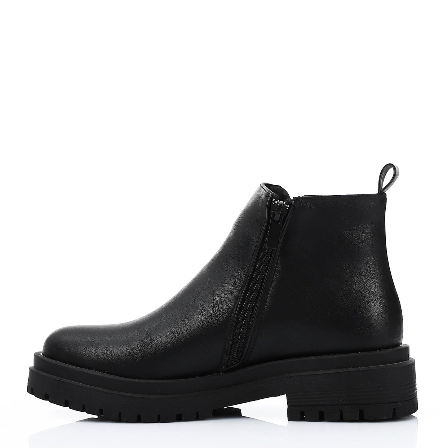 Solid Leather Ankle Boot