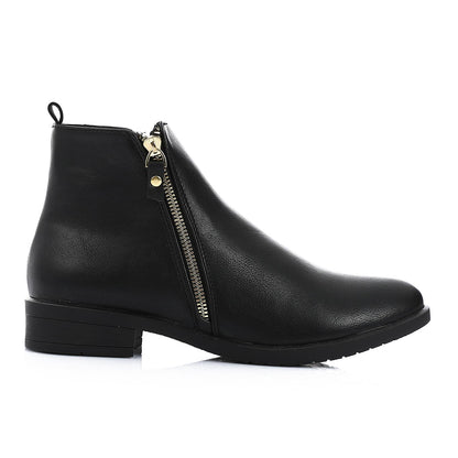 Two Side Zipper Ankle Boot