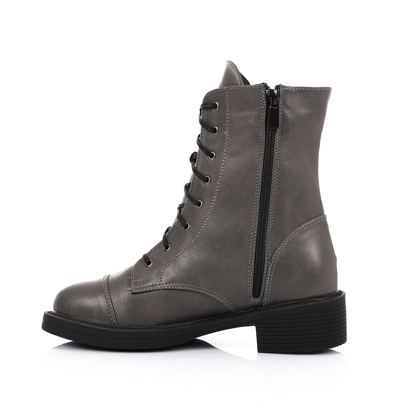 Trendy Half Boot with Side Zipper