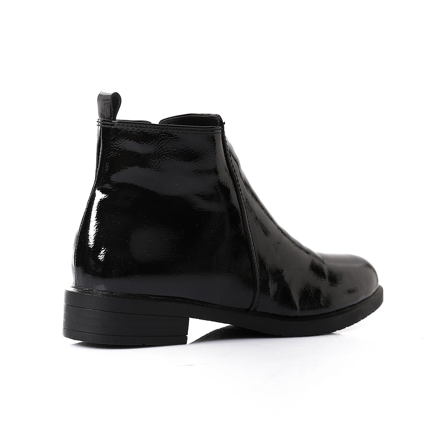 Shiny Leather Ankle Boot