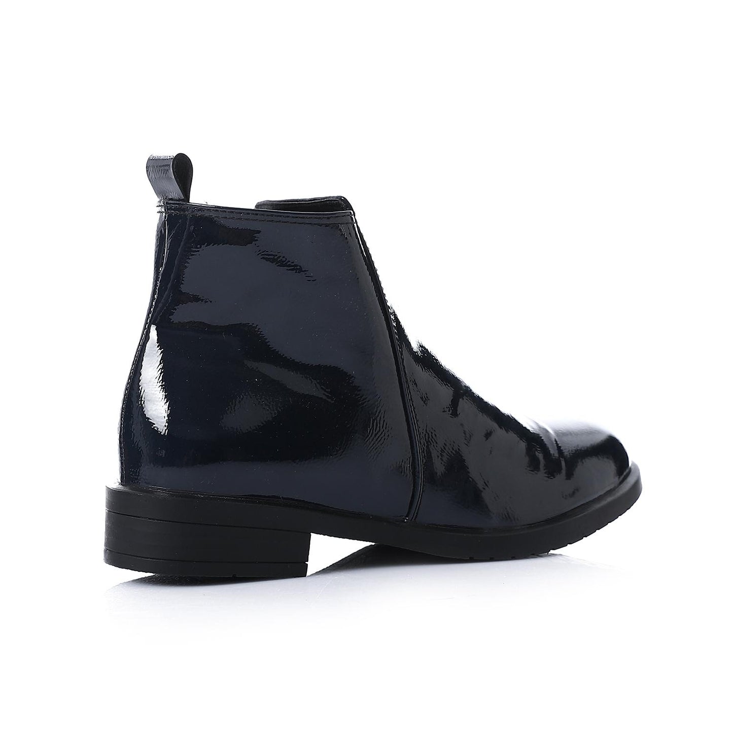 Shiny Leather Ankle Boot