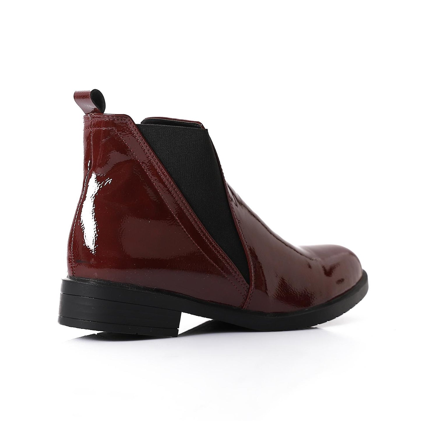 Side Elastic Shiny Ankle Boot