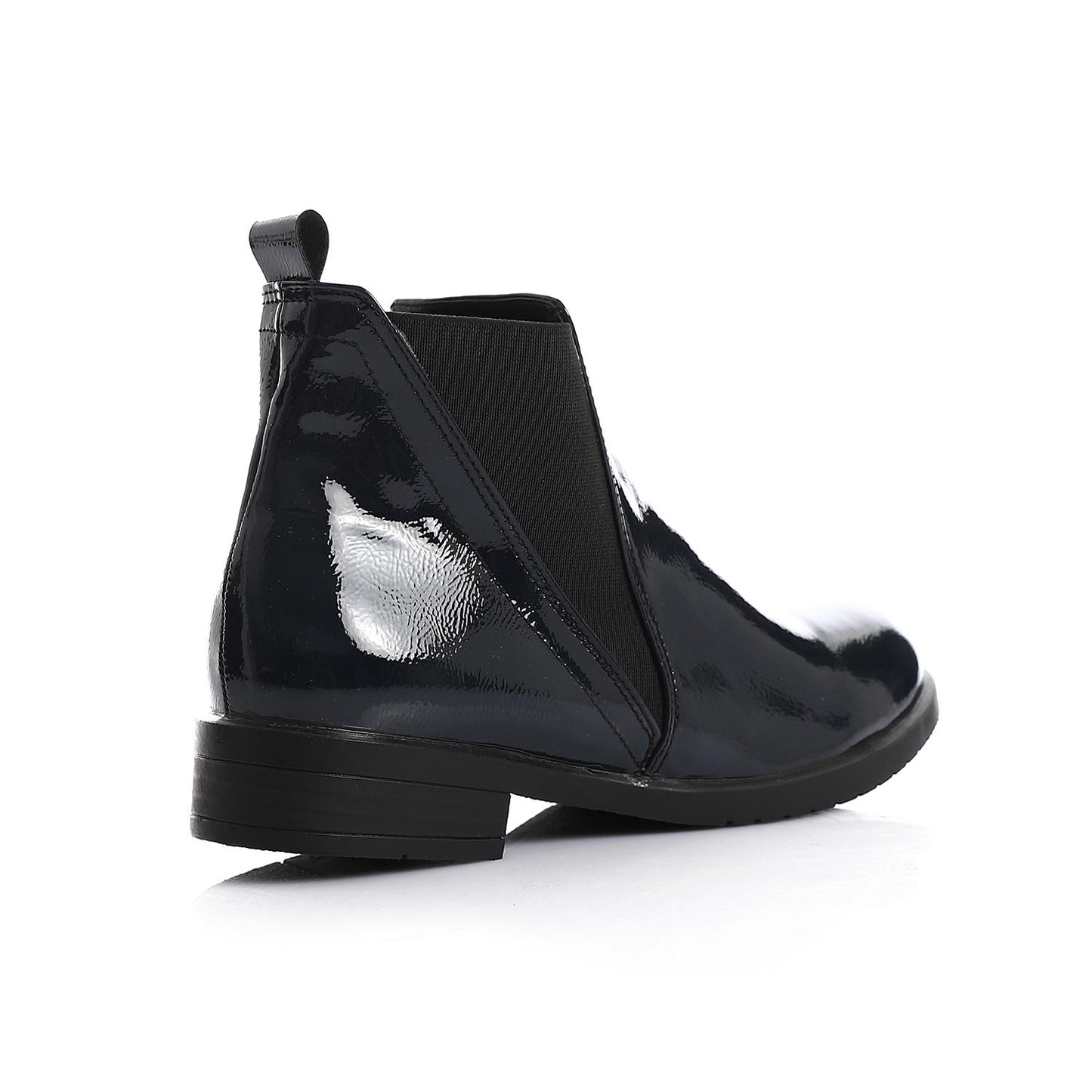 Side Elastic Shiny Ankle Boot