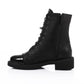 Black Side Full Zipper Half Boot