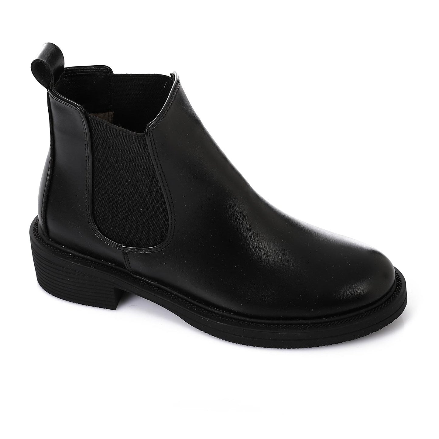 Black Leather Chelsea Boot