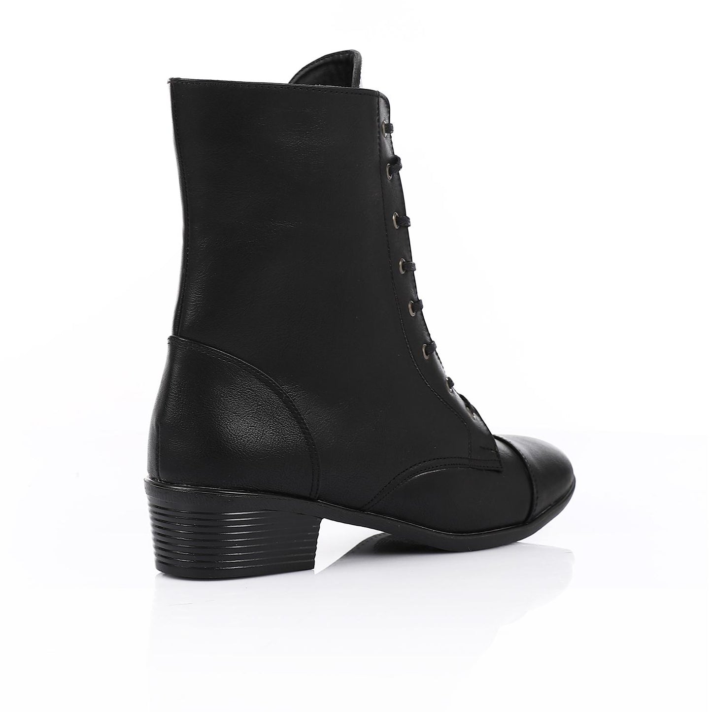 Black Casual Half Boot with Zipper