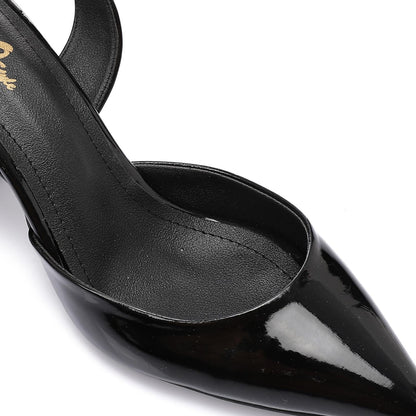 Black Verneh Slingback High Heels