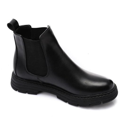Black Plain Chelsea Boot