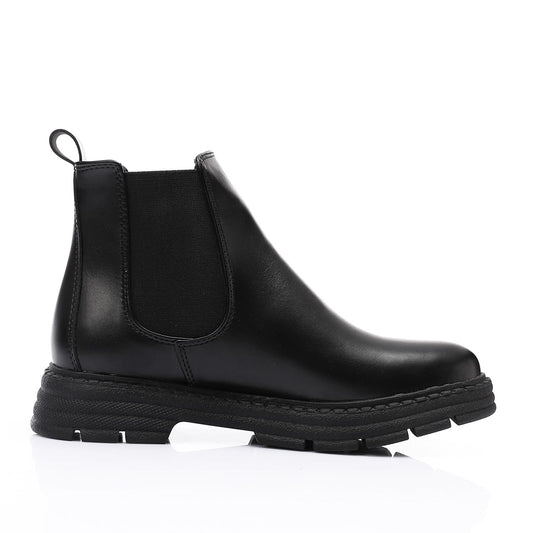 Black Plain Chelsea Boot