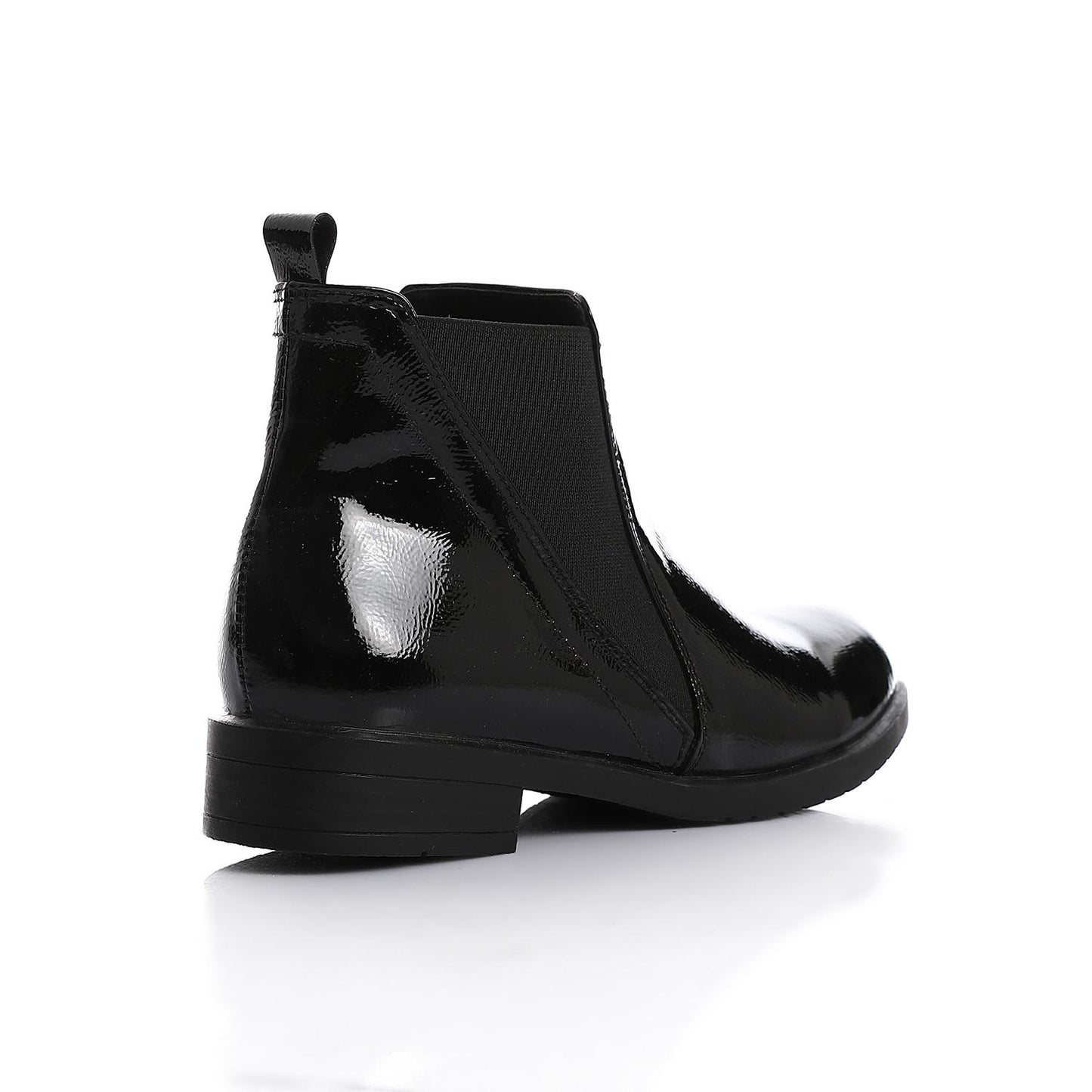 Shiny Leather Ankle Boot