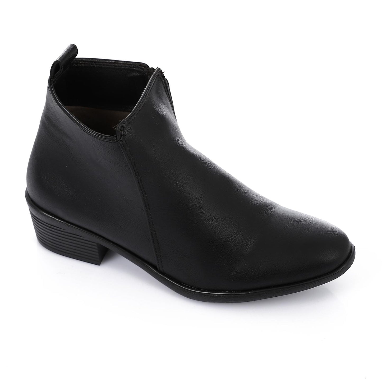 Black Solid Ankle Boot