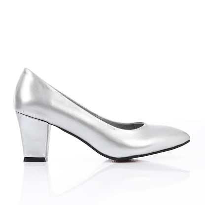 Plain Leather High Heels