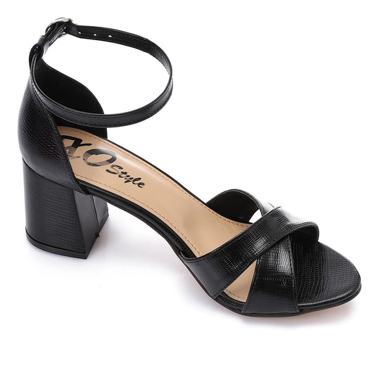 Shiny Leather Criss Cross Sandal
