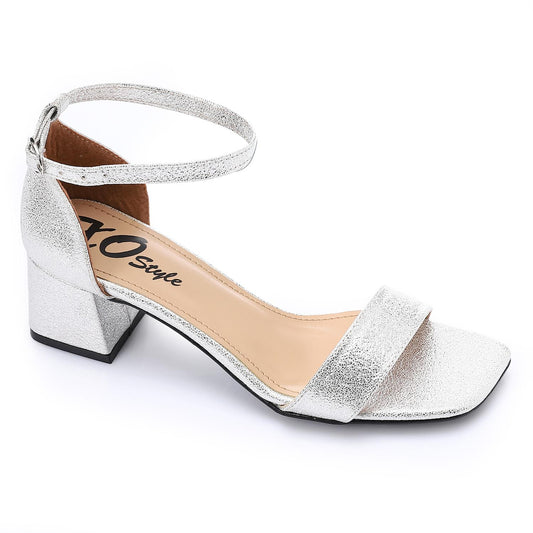 Square Toe Sandal with Block Heel