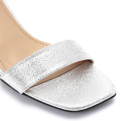 Square Toe Sandal with Block Heel