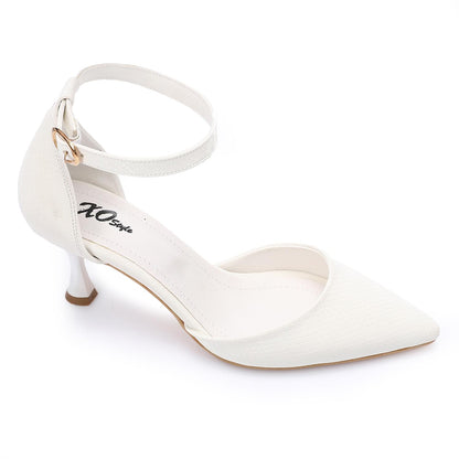 Open Side Textured Leather High Heels