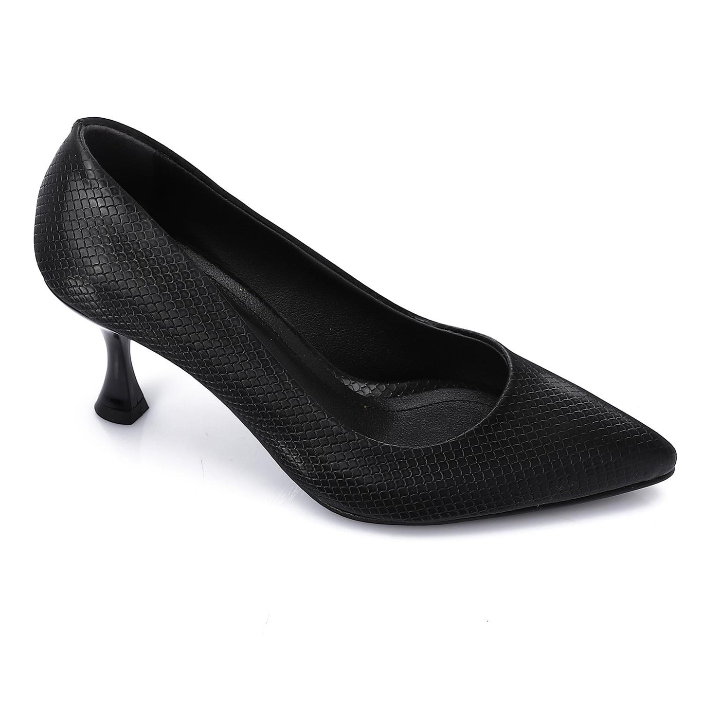 Metallic Textured Leather High Heels