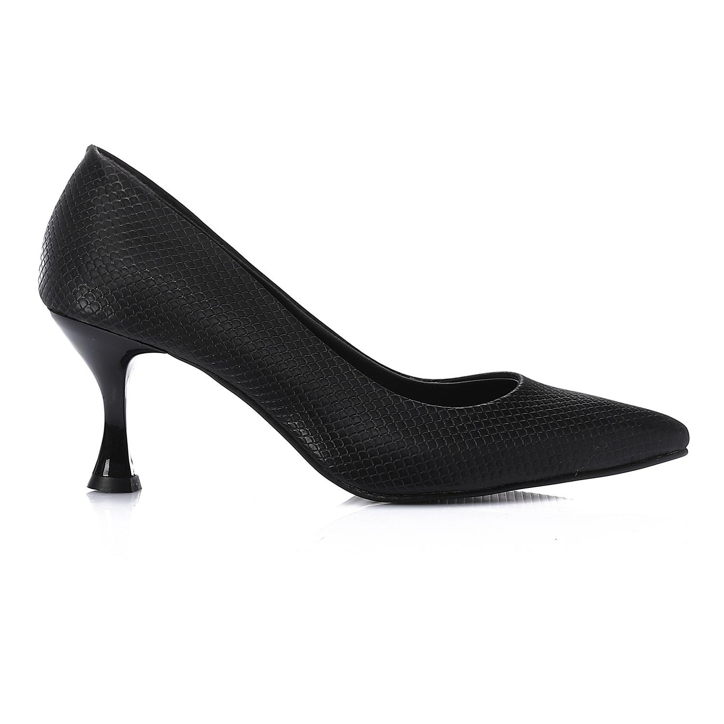 Metallic Textured Leather High Heels