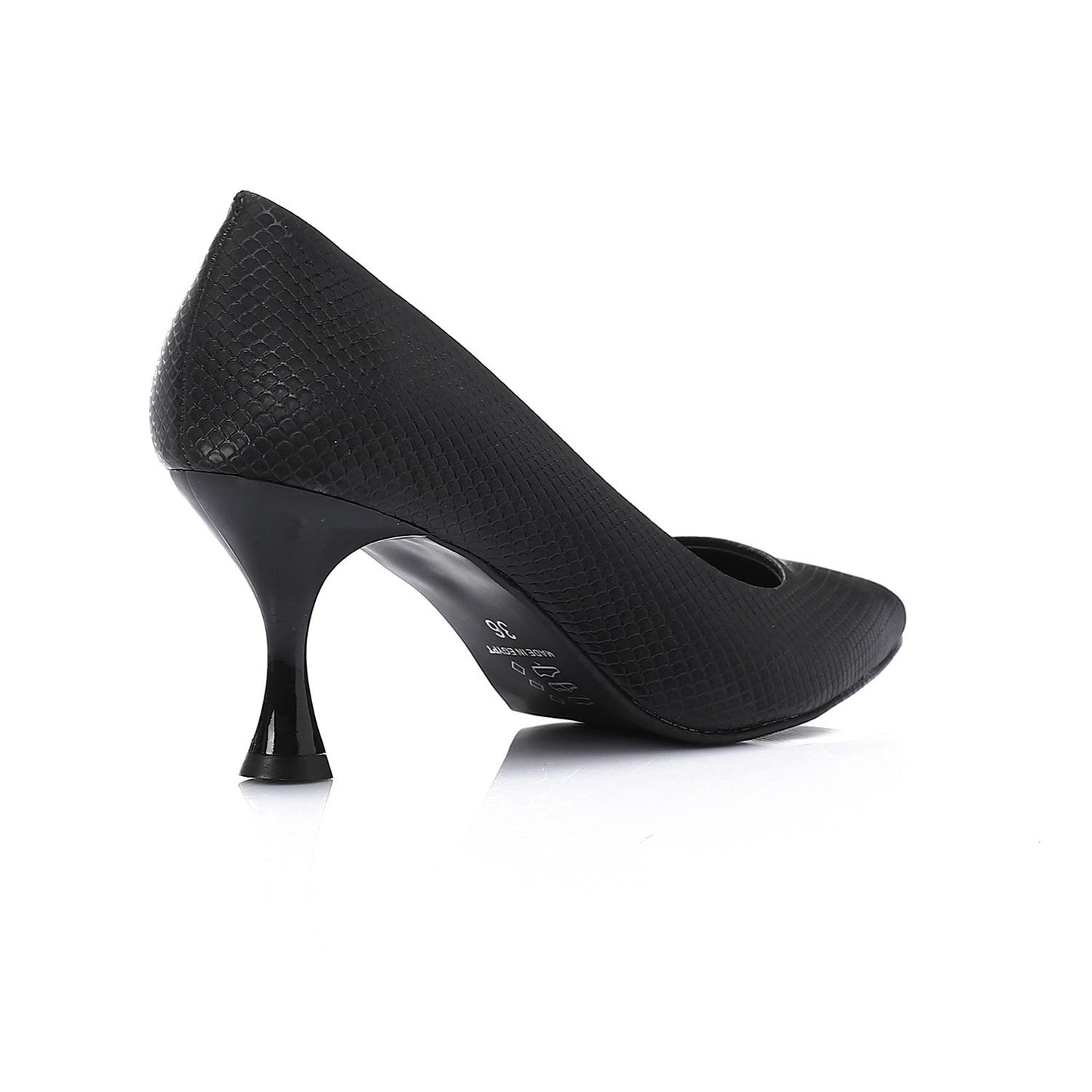 Metallic Textured Leather High Heels