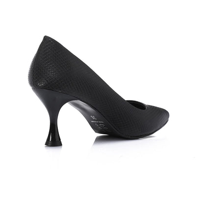 Metallic Textured Leather High Heels