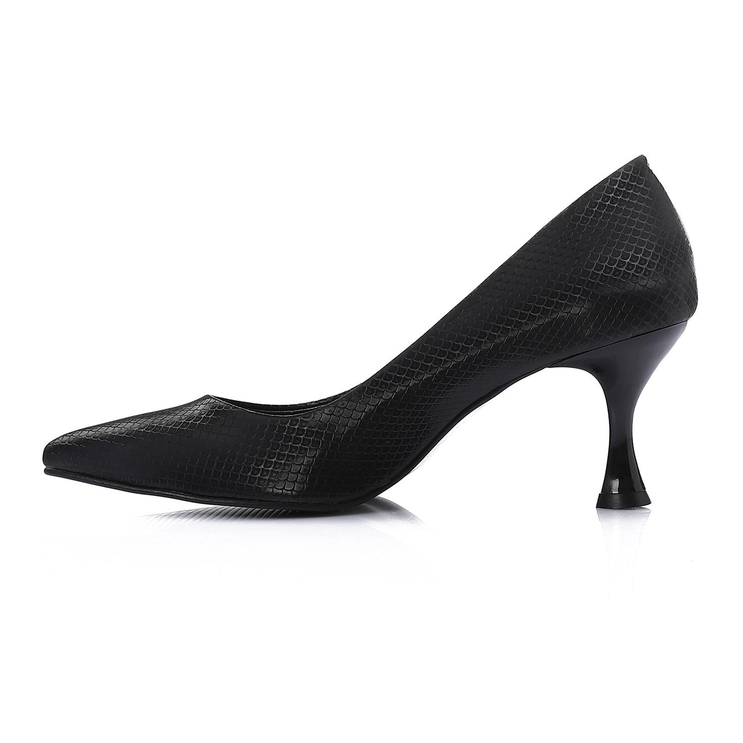 Metallic Textured Leather High Heels