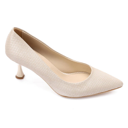 Metallic Textured Leather High Heels