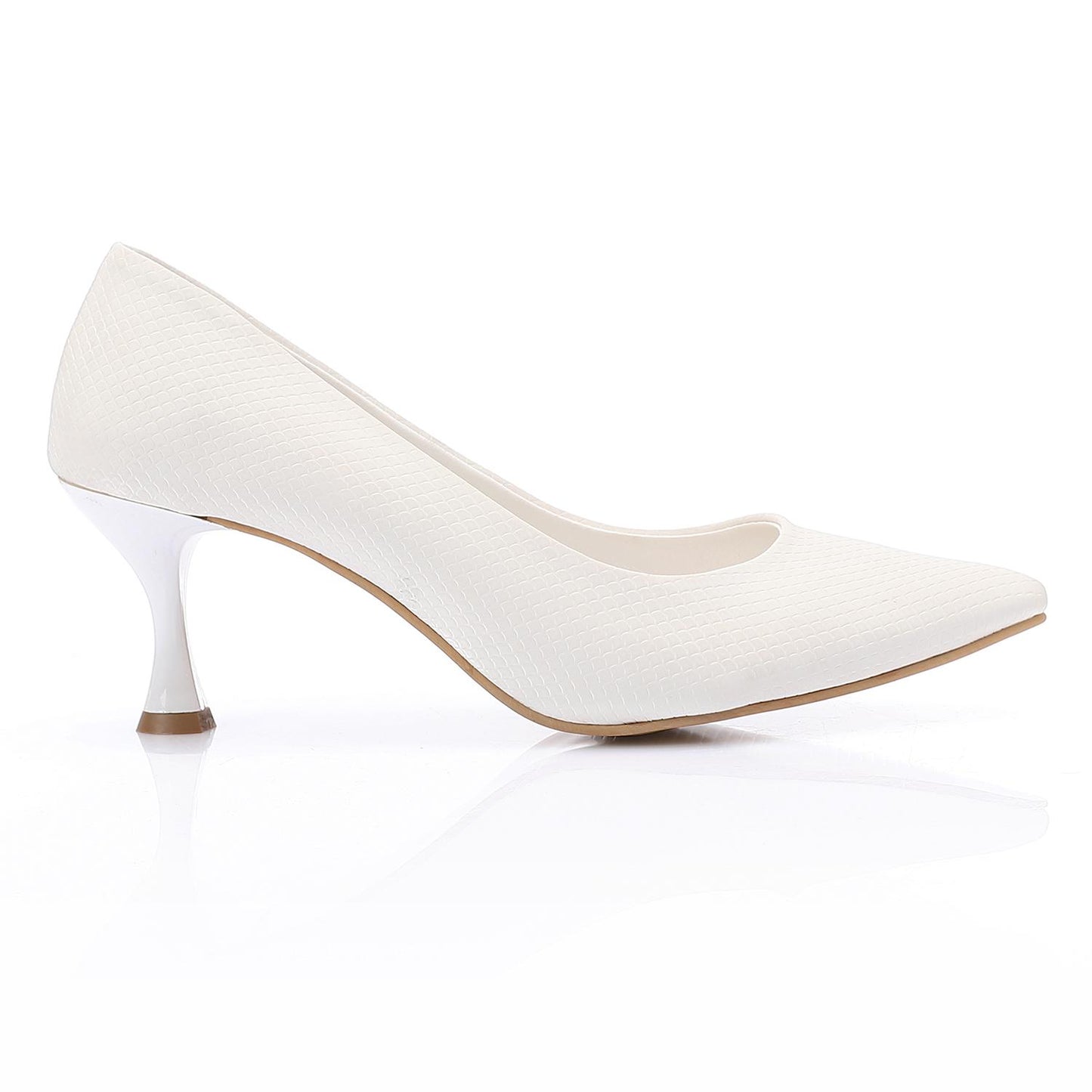 Metallic Textured Leather High Heels