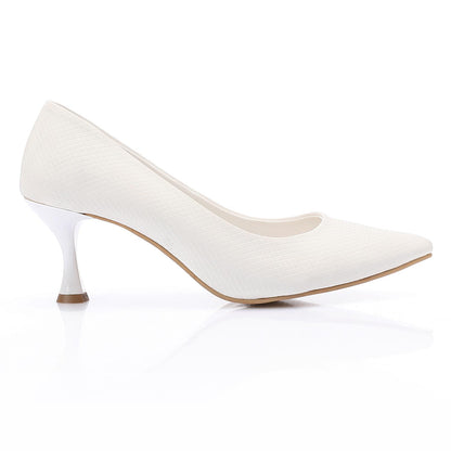 Metallic Textured Leather High Heels