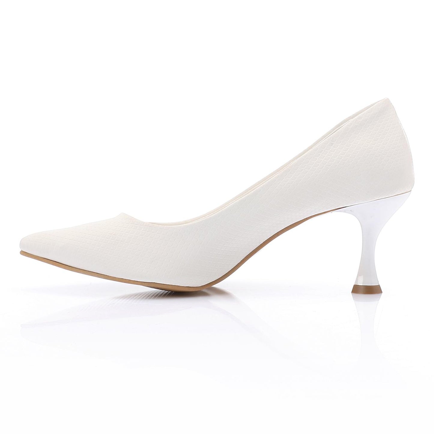 Metallic Textured Leather High Heels