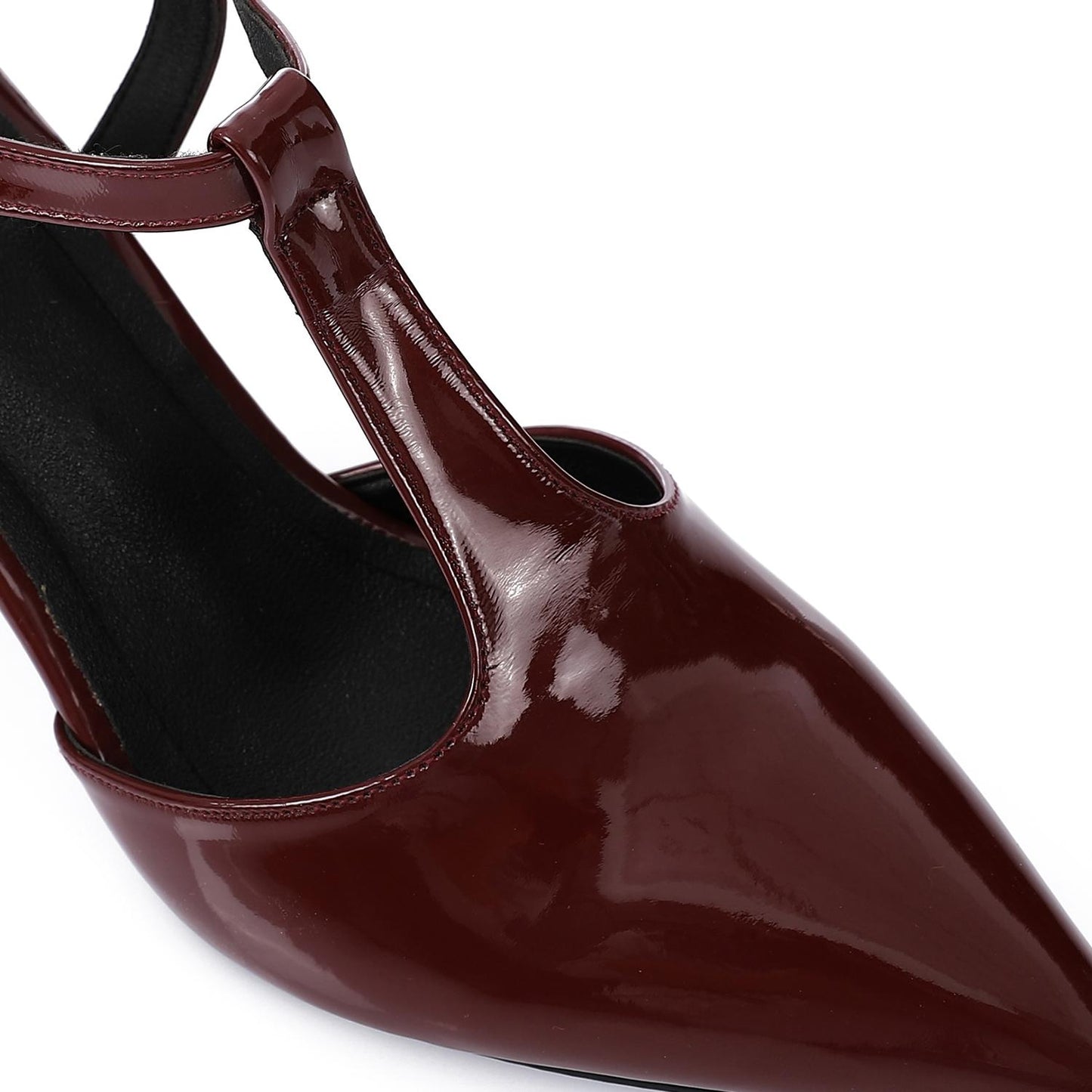 Burgundy Side Buckle Verneh Shoes
