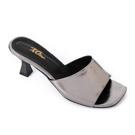 Smoky Open Toe Heeled Slipper