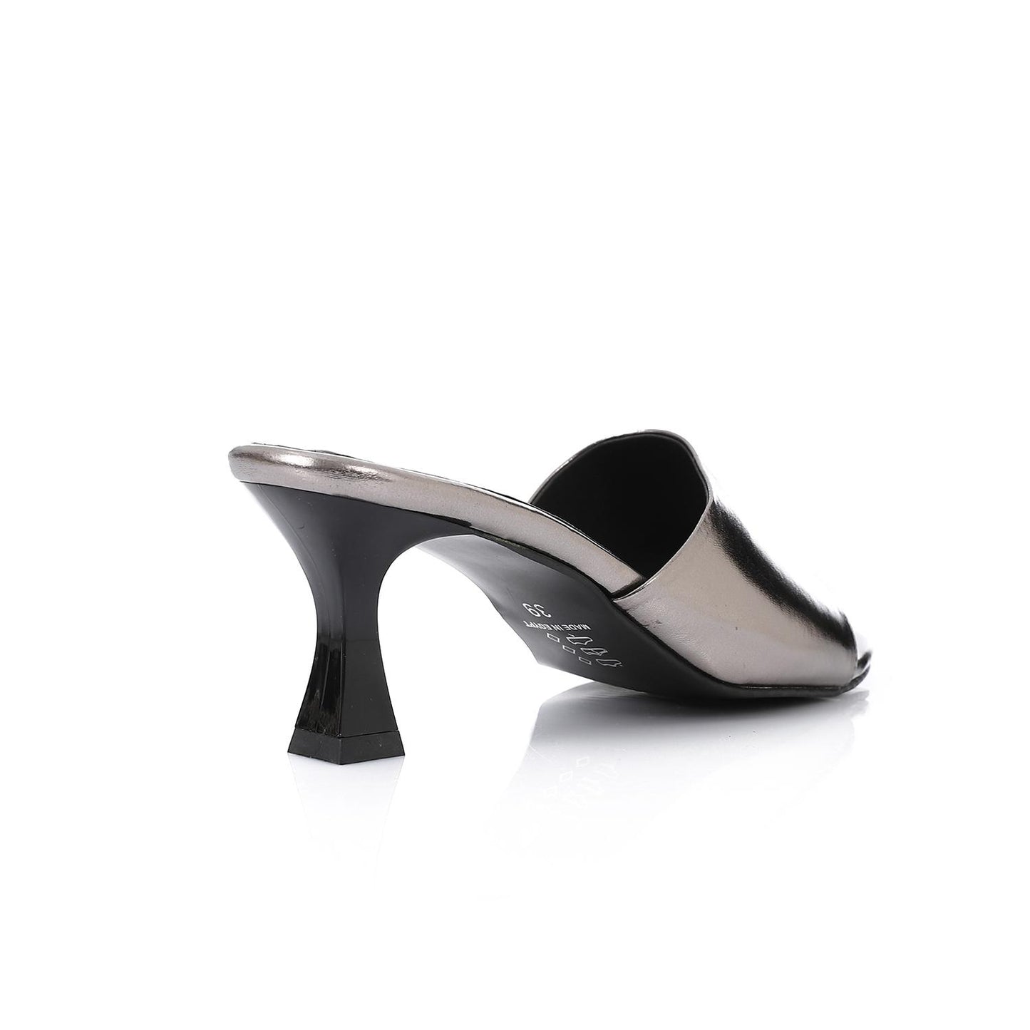 Smoky Open Toe Heeled Slipper