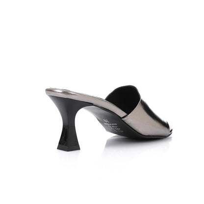 Smoky Open Toe Heeled Slipper