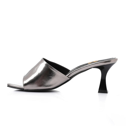 Smoky Open Toe Heeled Slipper