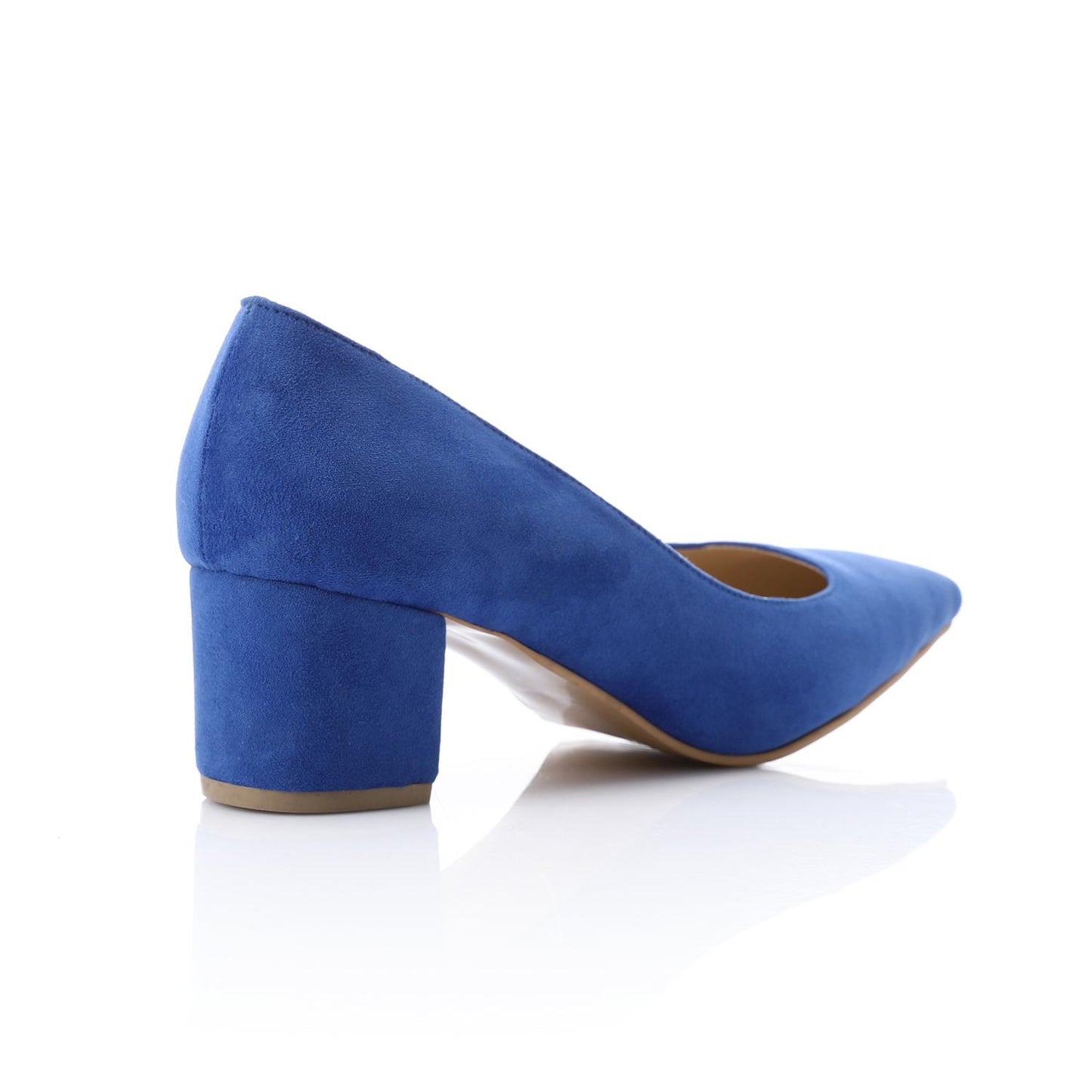 Blue Pointed Toe Suede Leather Pumps