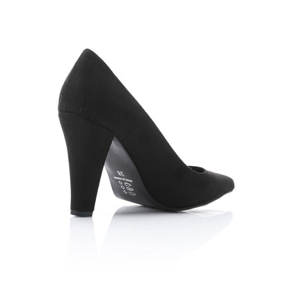 Black Pointed Toe Suede High Heels