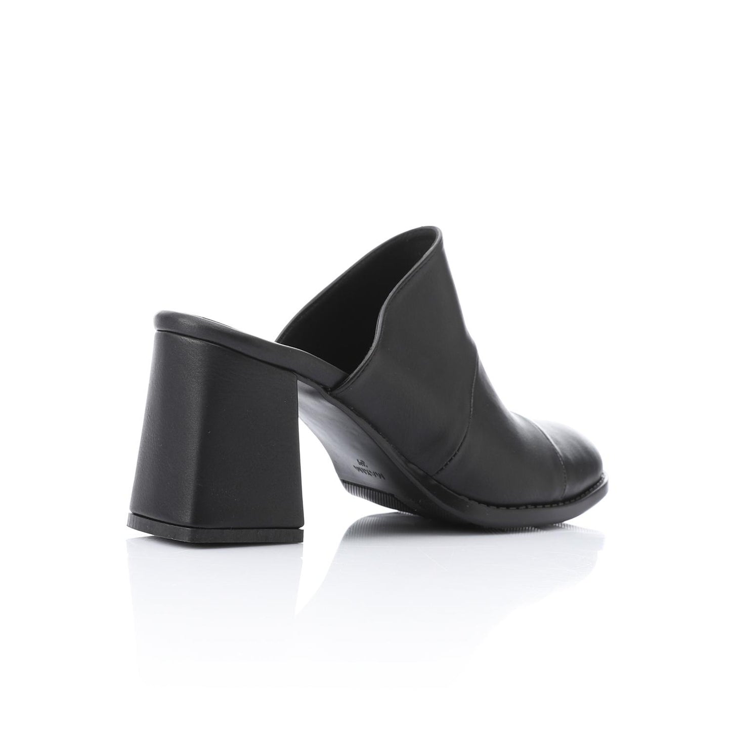 Black Classic Heeled Mules