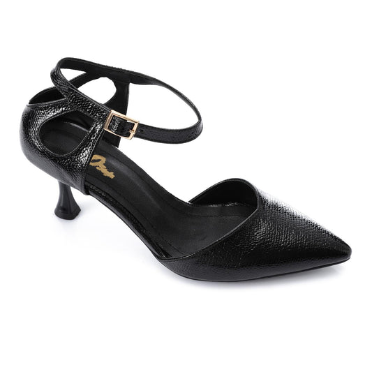 Black Side Buckle Shiny Shoes
