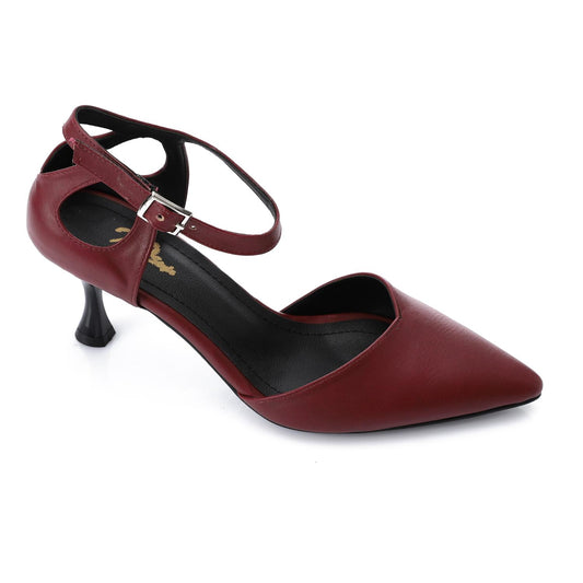 Black Side Buckle Leather Shoes