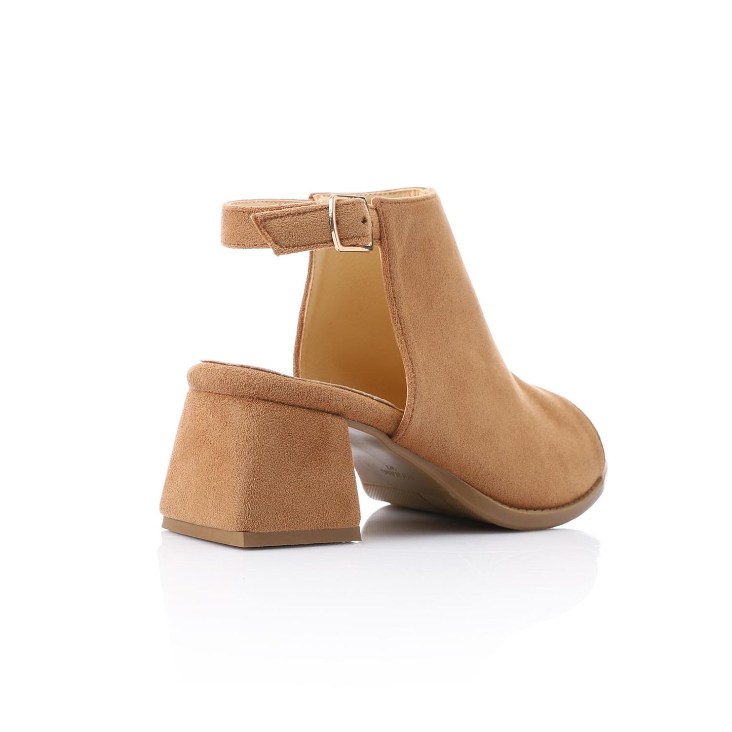 Camel Suede Leather Slingback Sandal