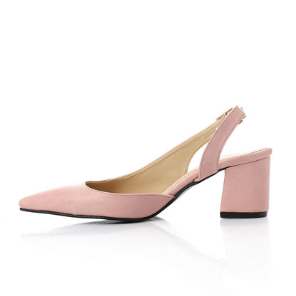 Pointed Toe Block Heels 3cm
